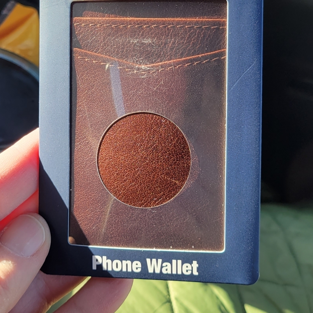 BROWN LEATHER Phone Wallet 3M Sticker